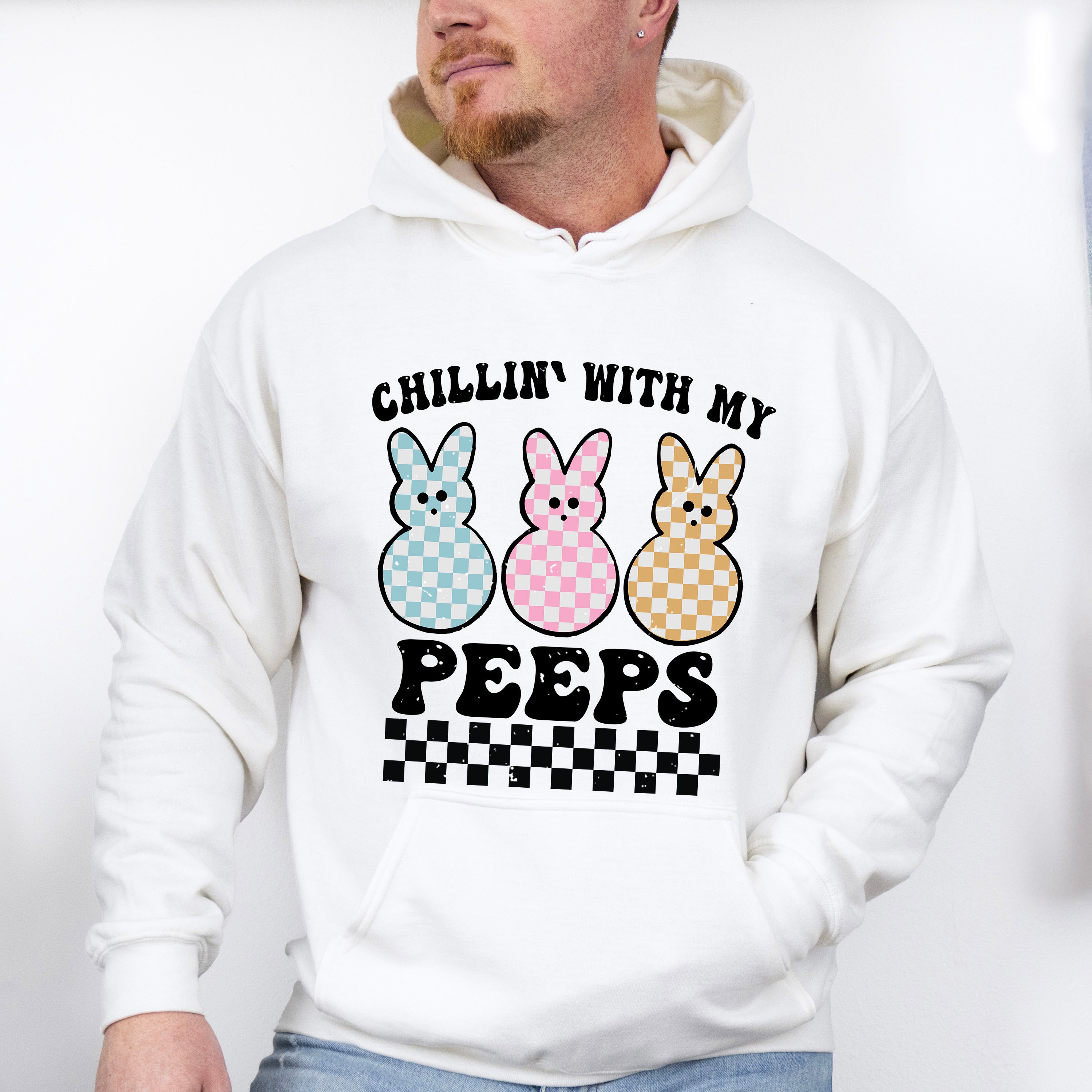 Chillin With My Peeps Easter Day Unisex Crewneck T-Shirt Sweatshirt Hoodie