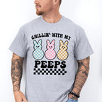Chillin With My Peeps Easter Day Unisex Crewneck T-Shirt Sweatshirt Hoodie