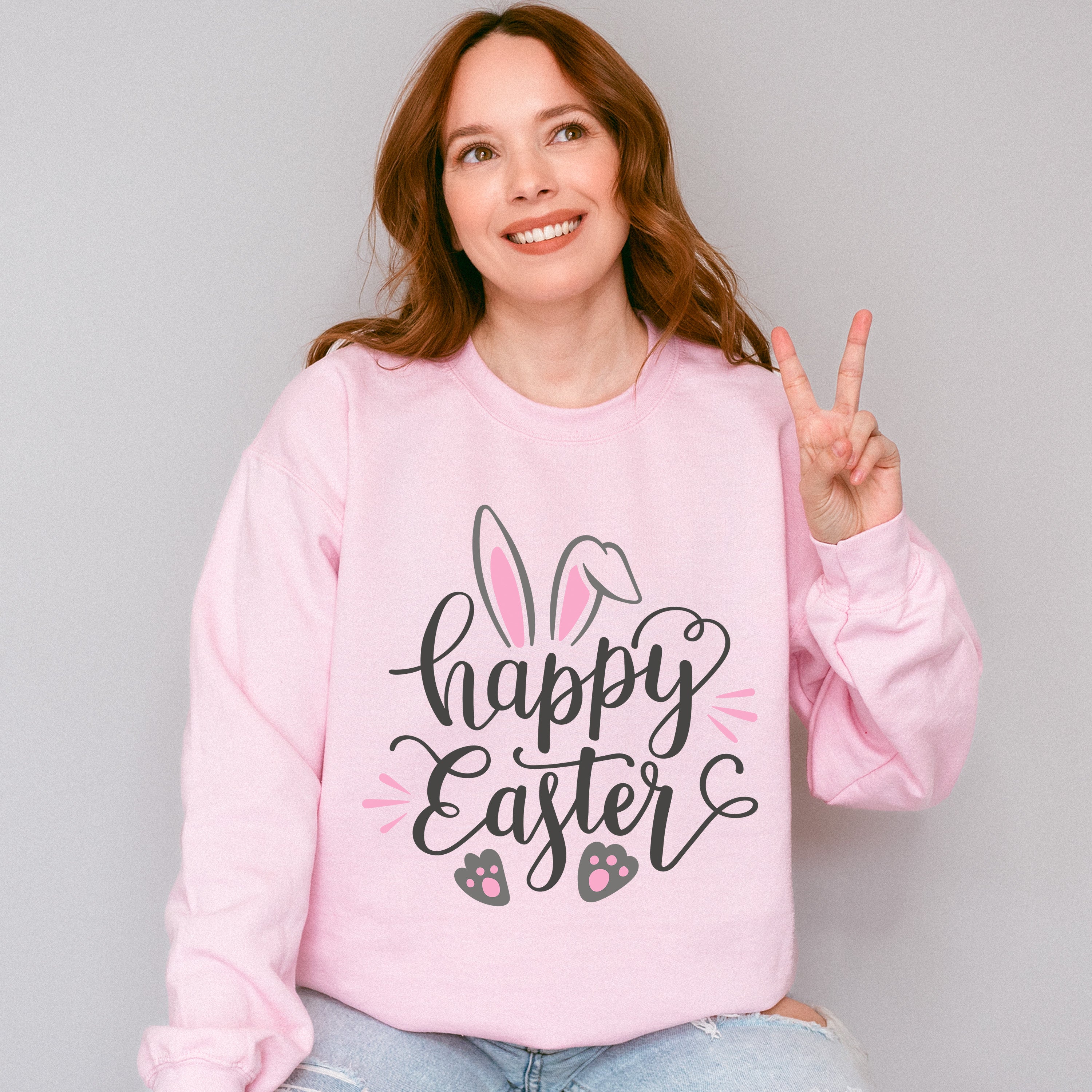 Happy Easter Bunny Easter Day Unisex Crewneck T-Shirt Sweatshirt Hoodie