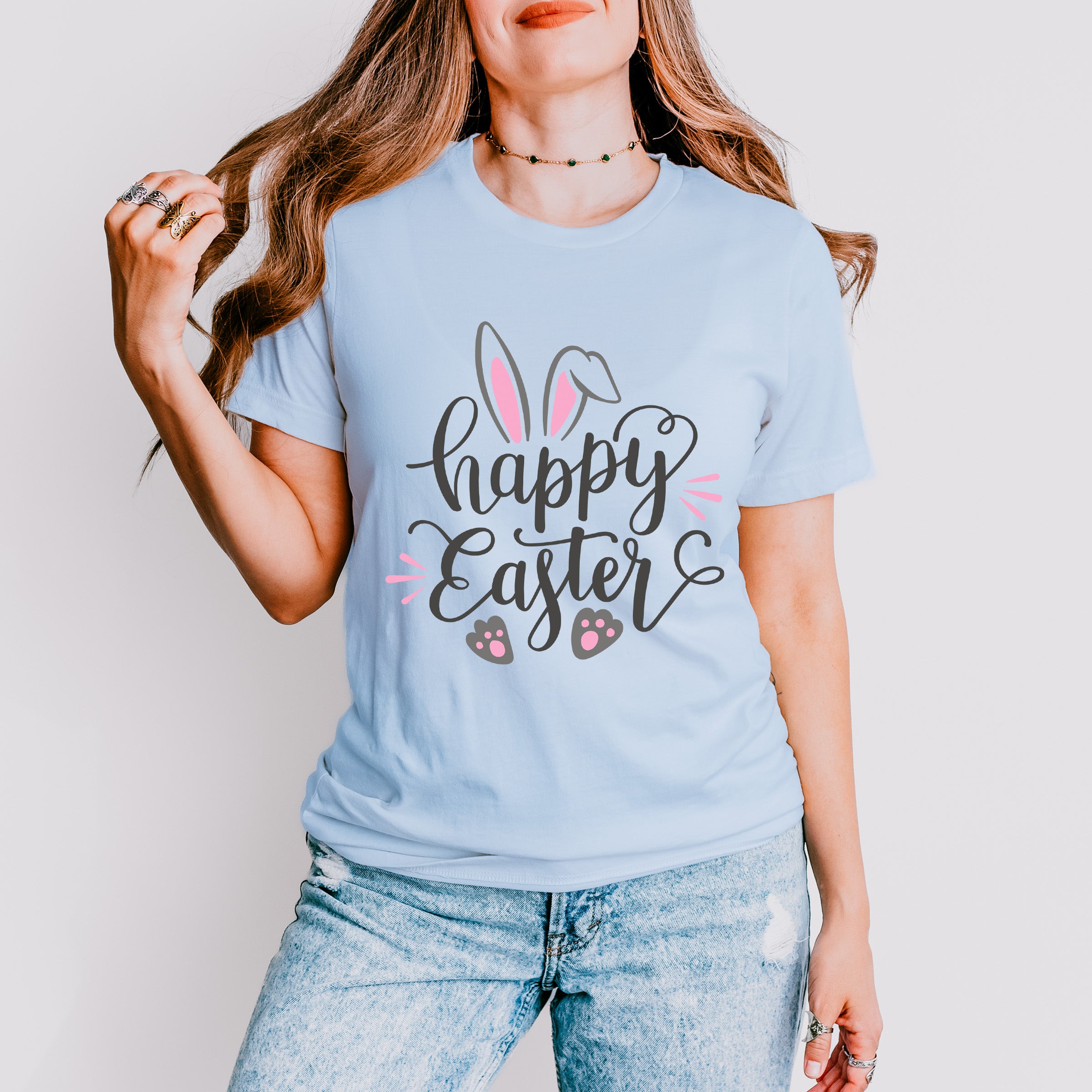 Happy Easter Bunny Easter Day Unisex Crewneck T-Shirt Sweatshirt Hoodie