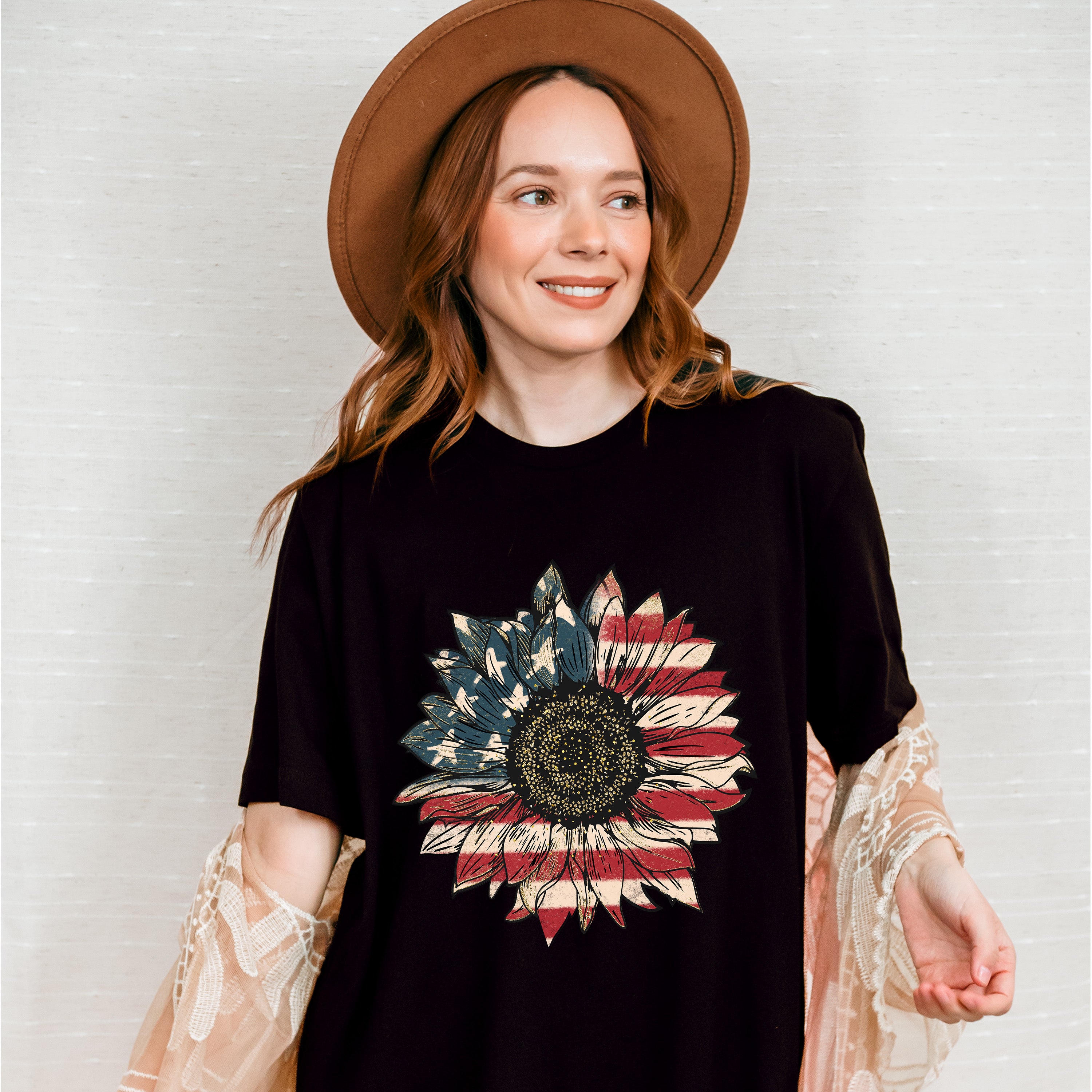 Sunflower 4Th Of July Unisex Crewneck T-Shirt Sweatshirt Hoodie