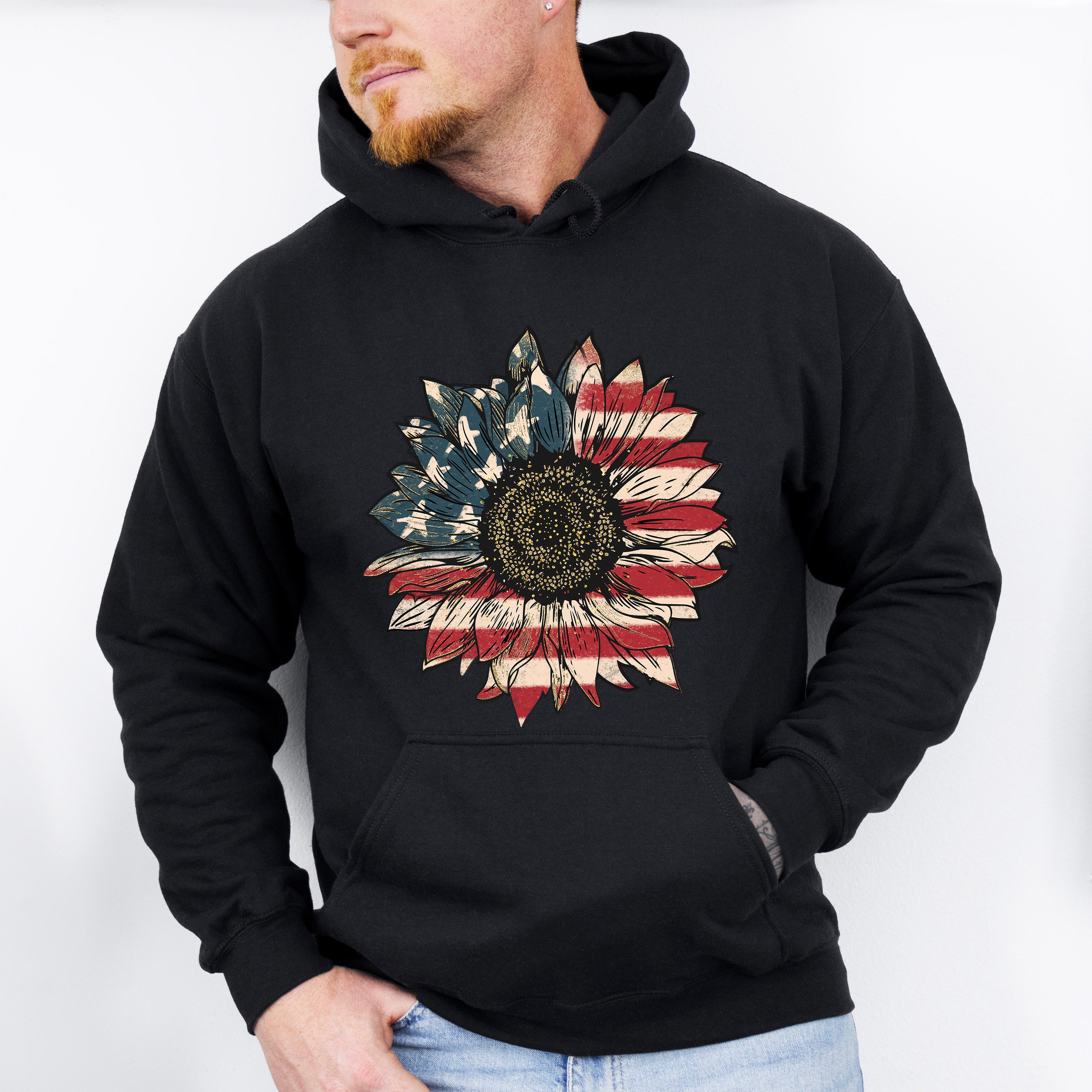 Sunflower 4Th Of July Unisex Crewneck T-Shirt Sweatshirt Hoodie