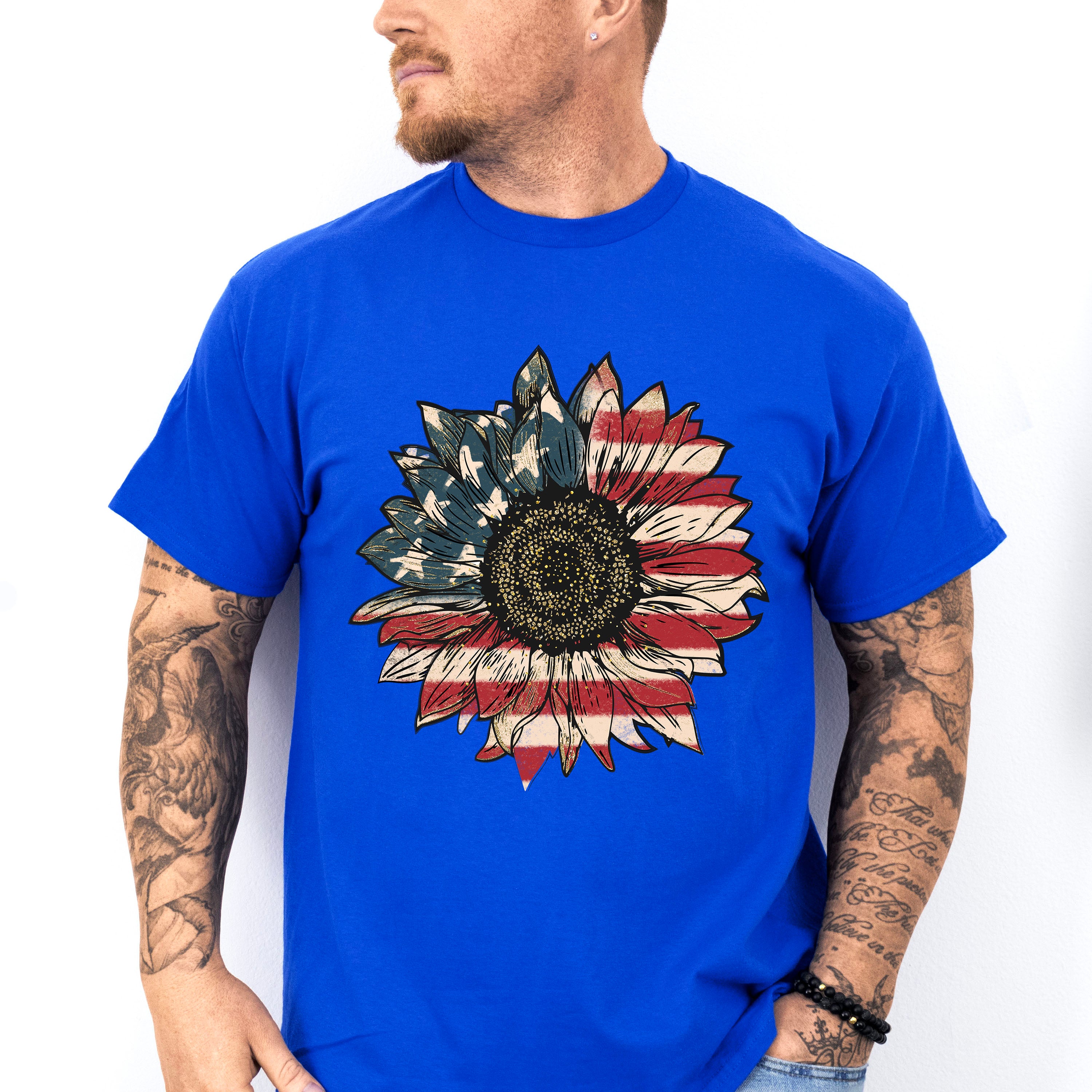 Sunflower 4Th Of July Unisex Crewneck T-Shirt Sweatshirt Hoodie