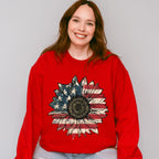 Sunflower 4Th Of July Unisex Crewneck T-Shirt Sweatshirt Hoodie