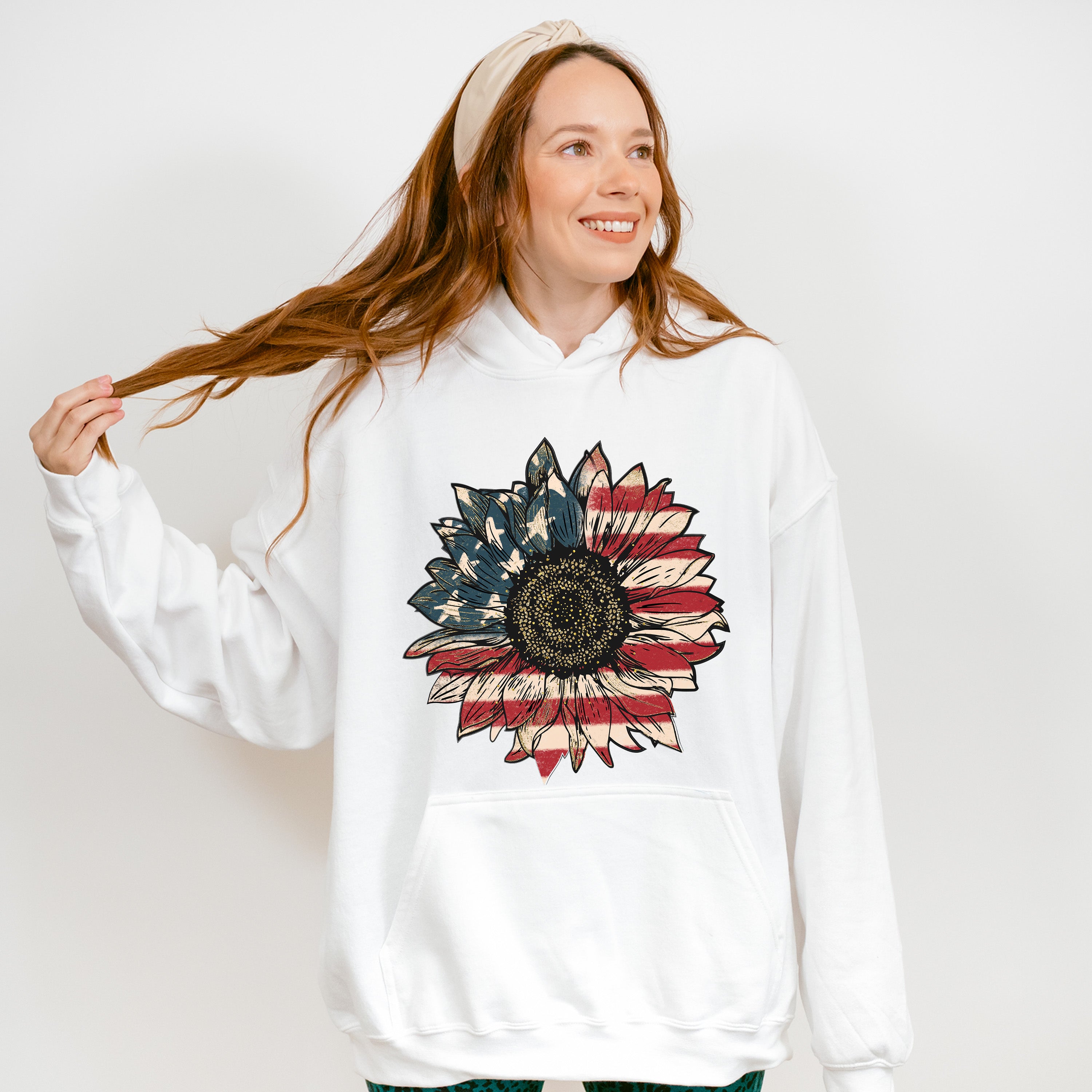 Sunflower 4Th Of July Unisex Crewneck T-Shirt Sweatshirt Hoodie