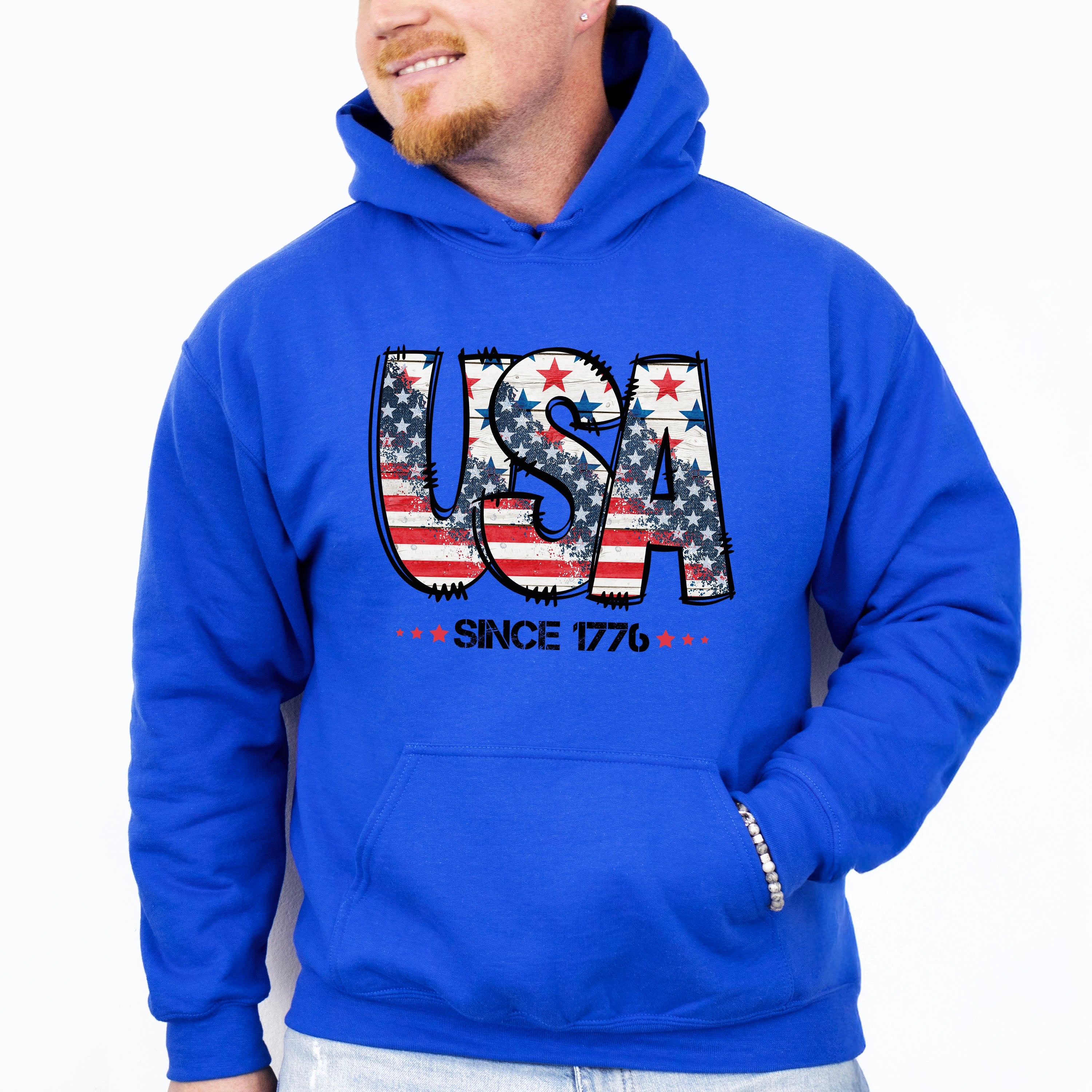 USA Since 1776 4Th Of July Unisex Crewneck T-Shirt Sweatshirt Hoodie