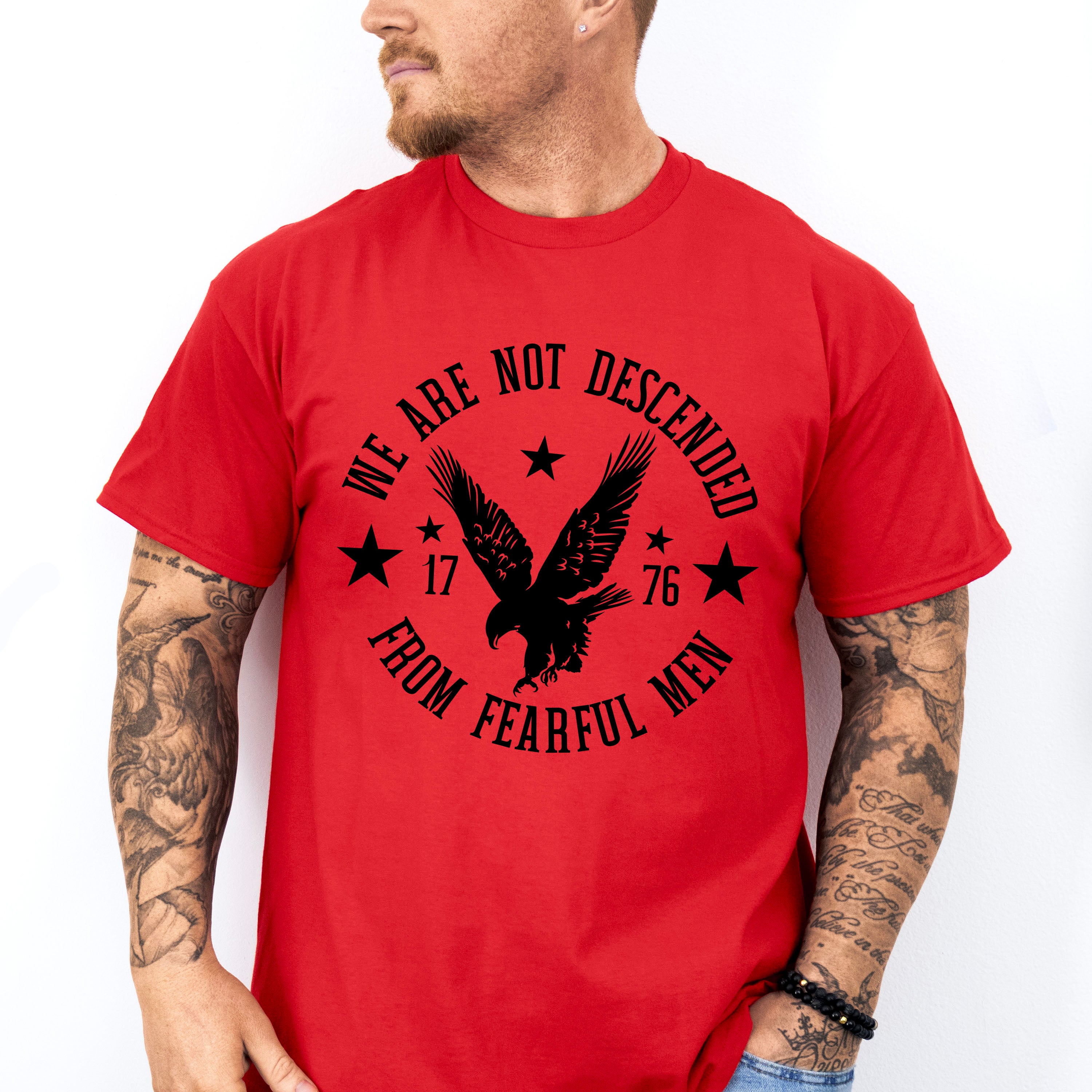 We Are Not Descended From Fearful Men 4Th Of July Unisex Crewneck T-Shirt Sweatshirt Hoodie