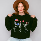 Skeletons 4Th Of July Unisex Crewneck T-Shirt Sweatshirt Hoodie