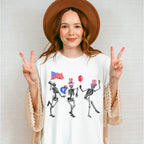 Skeletons 4Th Of July Unisex Crewneck T-Shirt Sweatshirt Hoodie