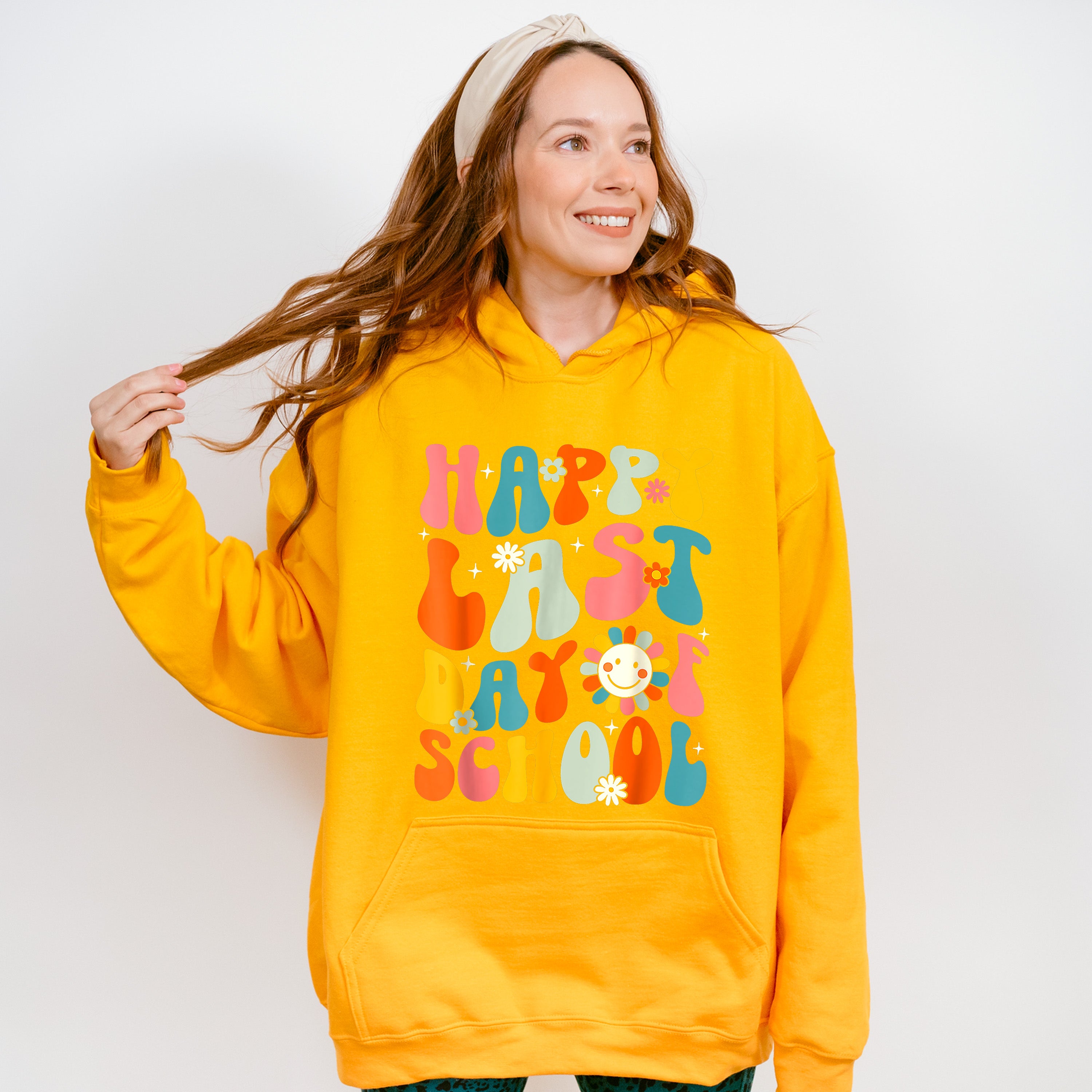 Happy Last Day Of School Colorful Last Day Of School Theme Unisex Crewneck T-Shirt Sweatshirt Hoodie