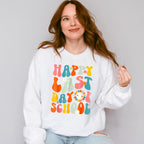 Happy Last Day Of School Colorful Last Day Of School Theme Unisex Crewneck T-Shirt Sweatshirt Hoodie