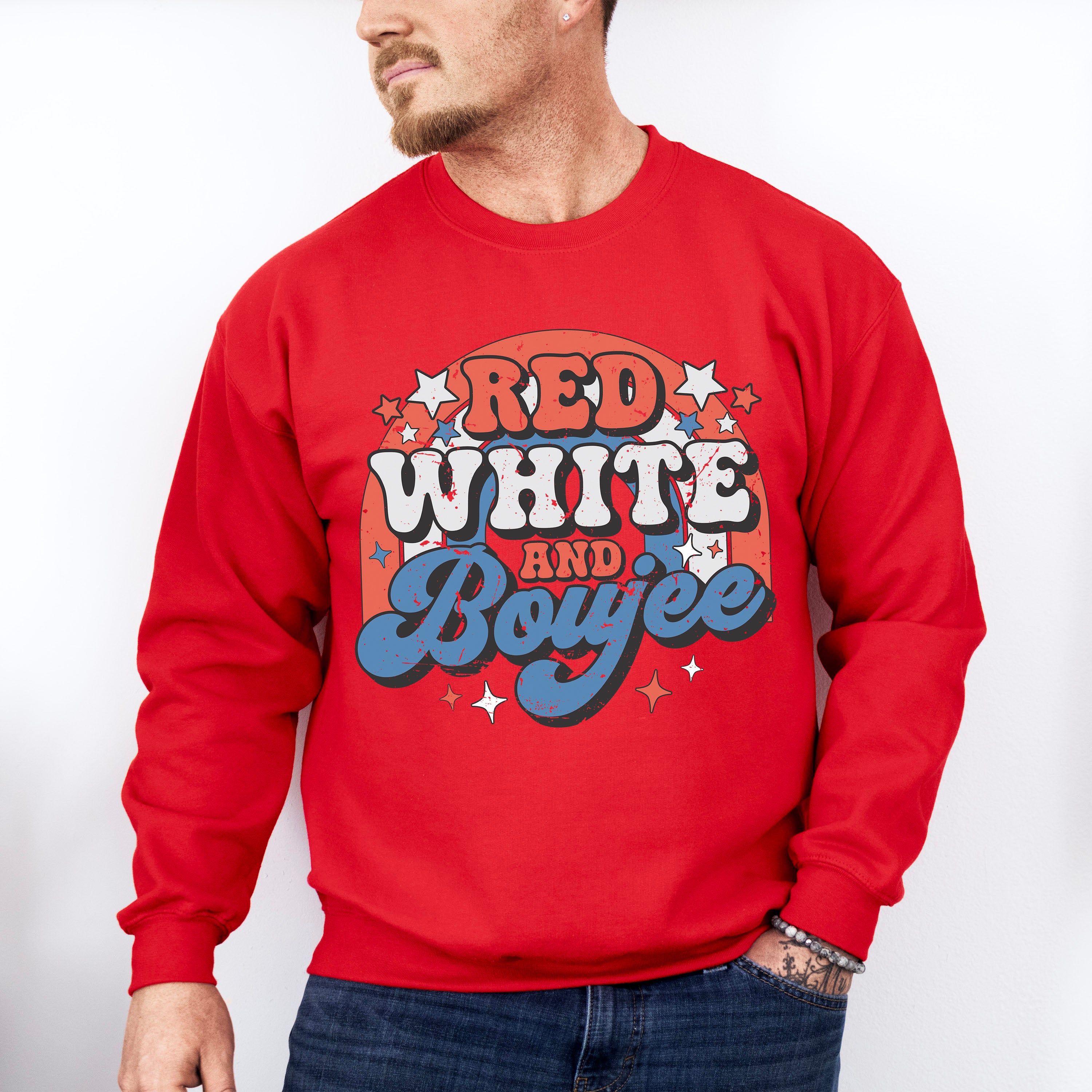 Red White And Boujee 4Th Of July Unisex Crewneck T-Shirt Sweatshirt Hoodie