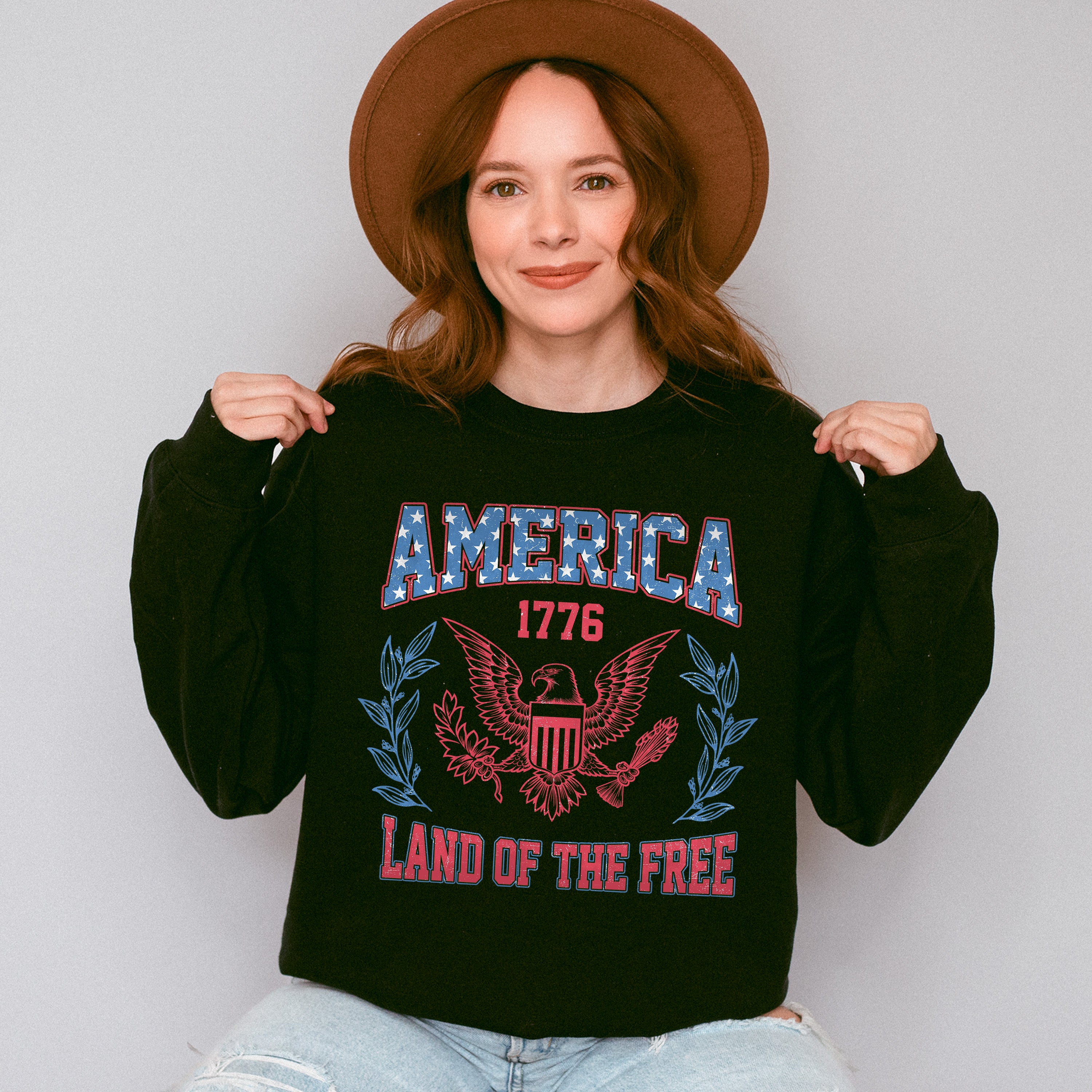 America 1776 Land Of The Free 4Th Of July Unisex Crewneck T-Shirt Sweatshirt Hoodie
