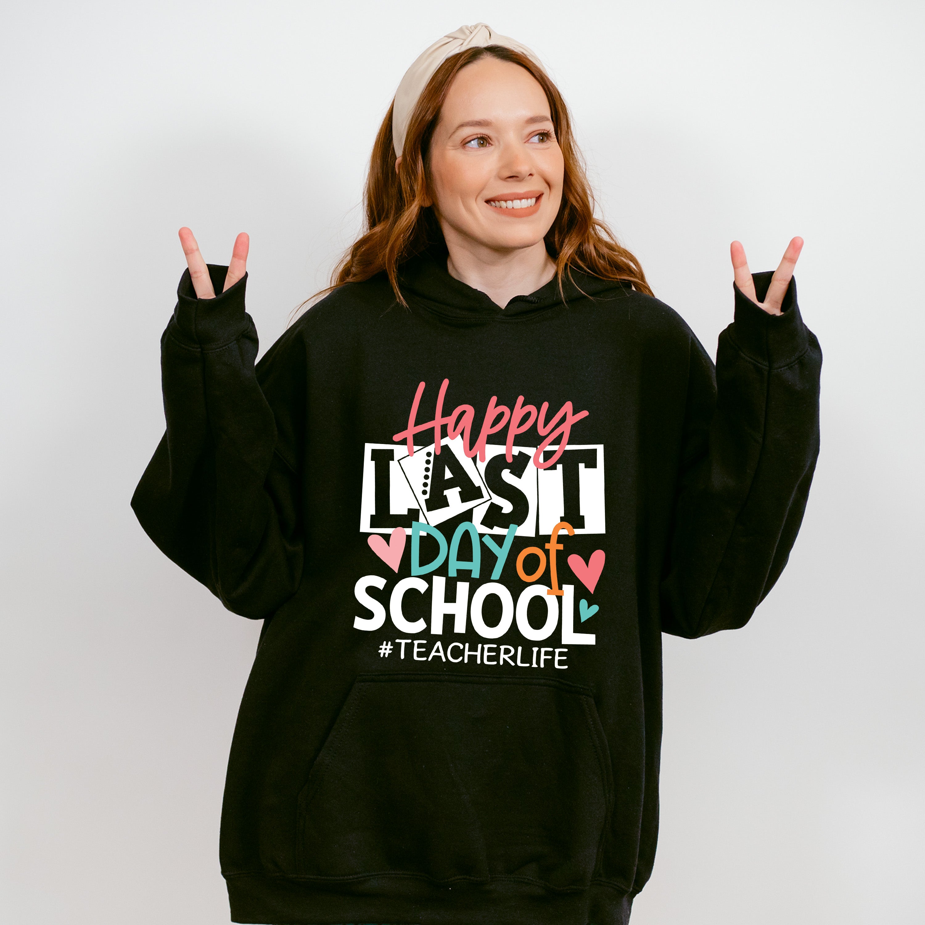 Happy Last Day Of School Teacher Theme Unisex Crewneck T-Shirt Sweatshirt Hoodie