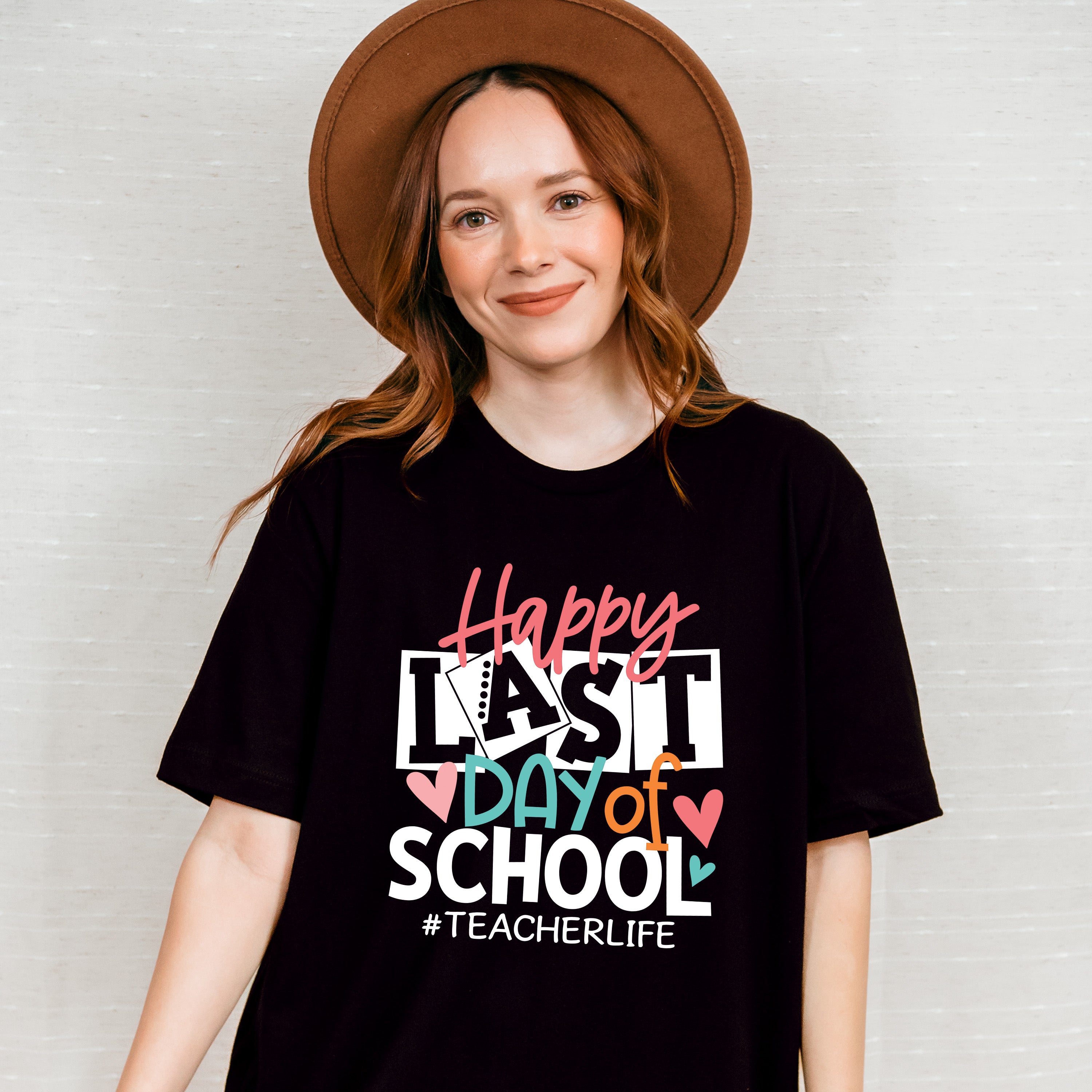 Happy Last Day Of School Teacher Theme Unisex Crewneck T-Shirt Sweatshirt Hoodie