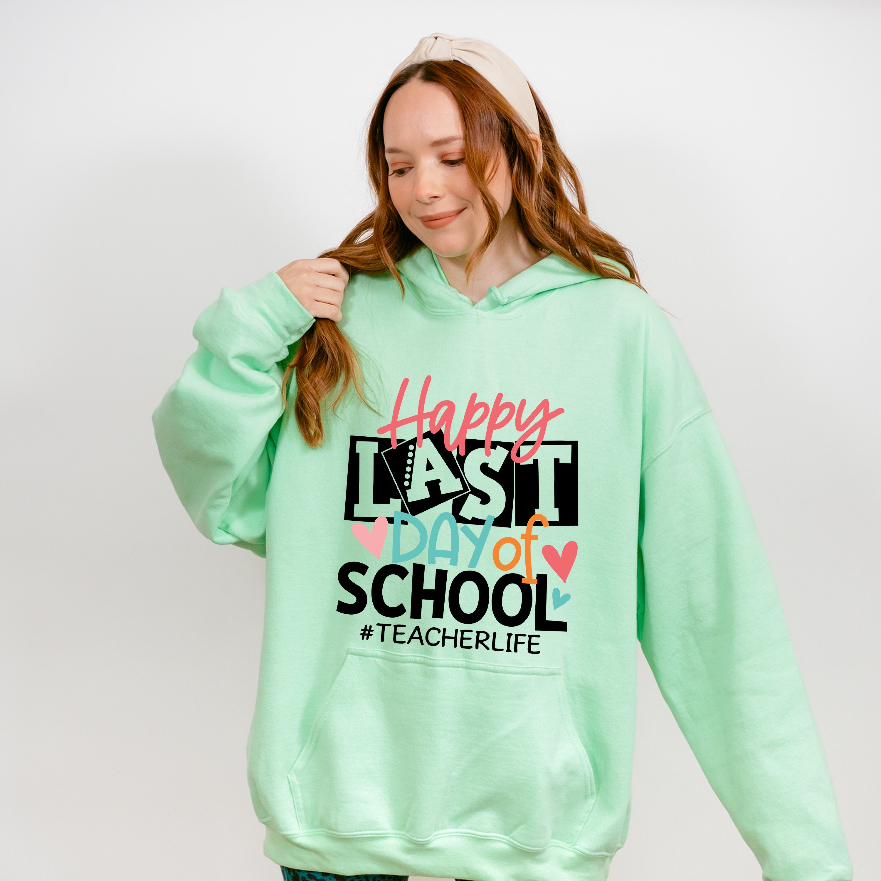 Happy Last Day Of School Teacher Theme Unisex Crewneck T-Shirt Sweatshirt Hoodie