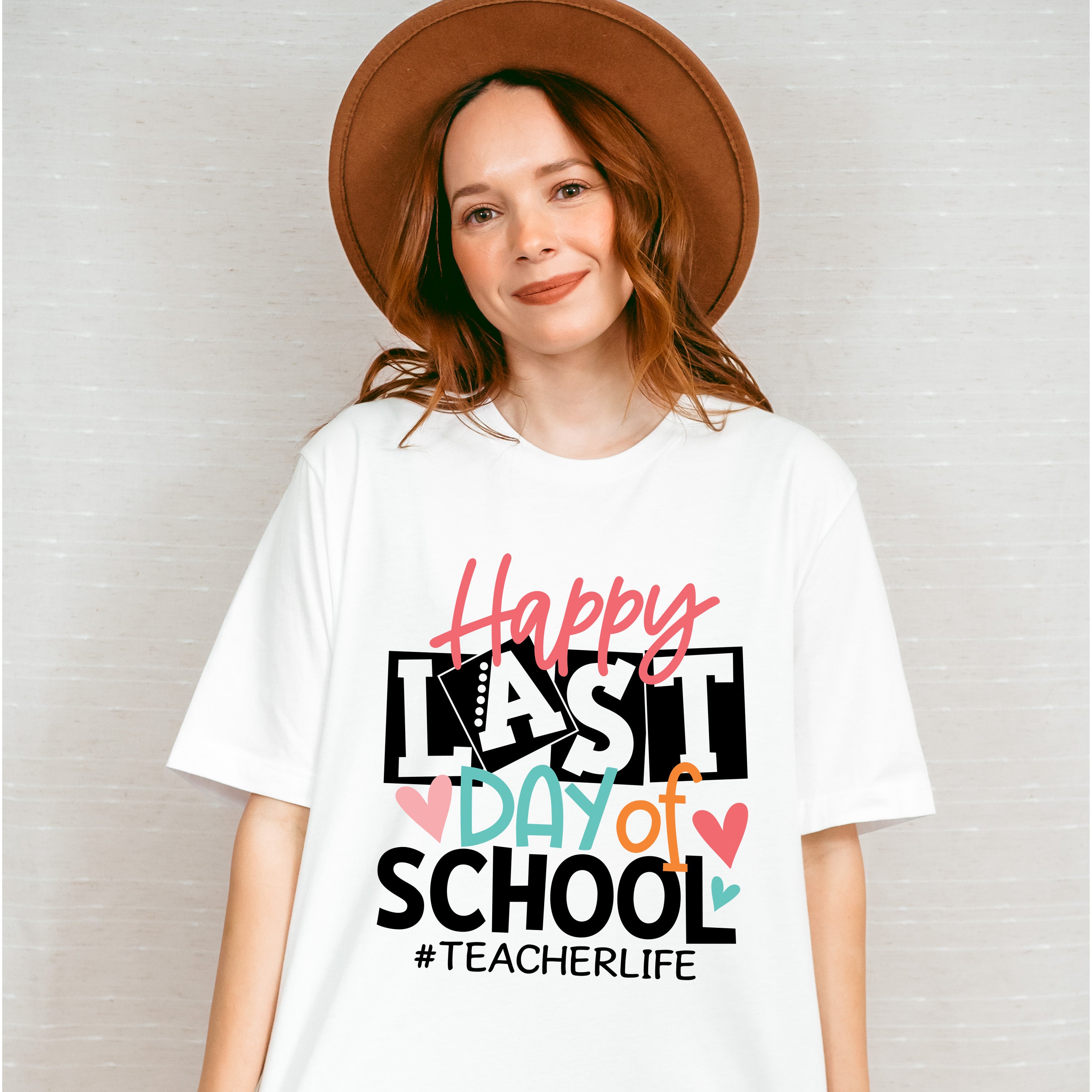 Happy Last Day Of School Teacher Theme Unisex Crewneck T-Shirt Sweatshirt Hoodie