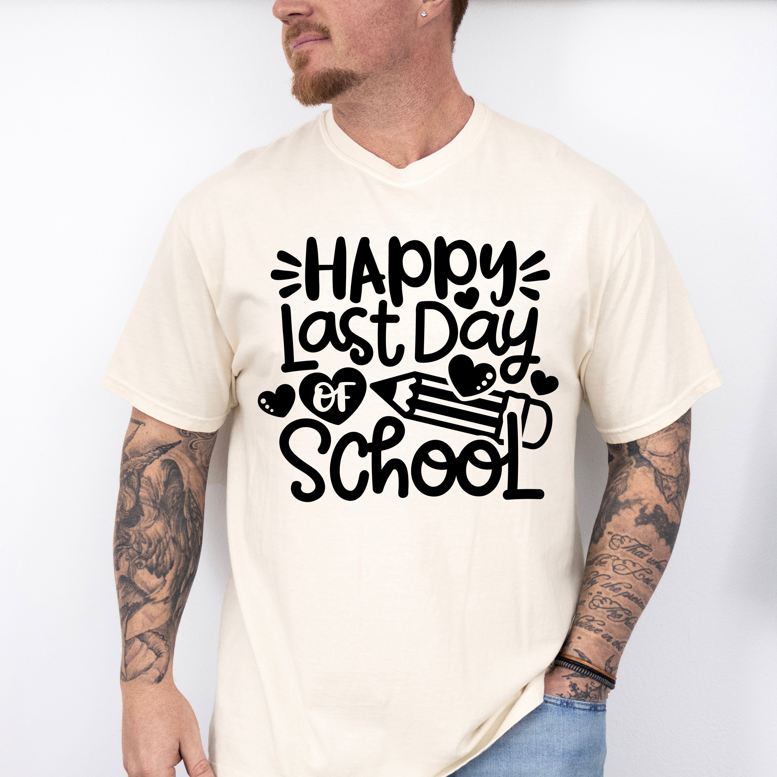 Happy Last Day Of School Theme Unisex Crewneck T-Shirt Sweatshirt Hoodie