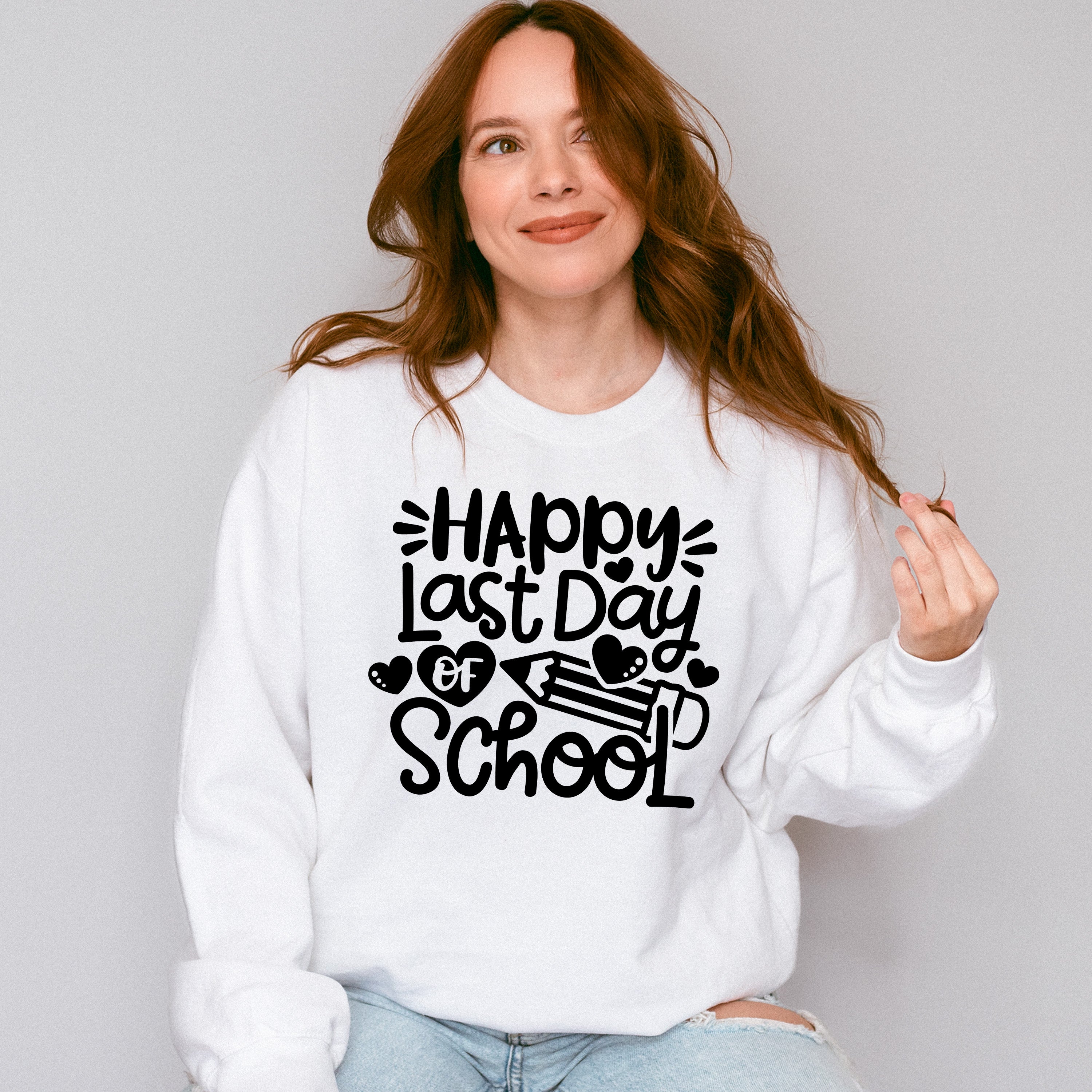 Happy Last Day Of School Theme Unisex Crewneck T-Shirt Sweatshirt Hoodie