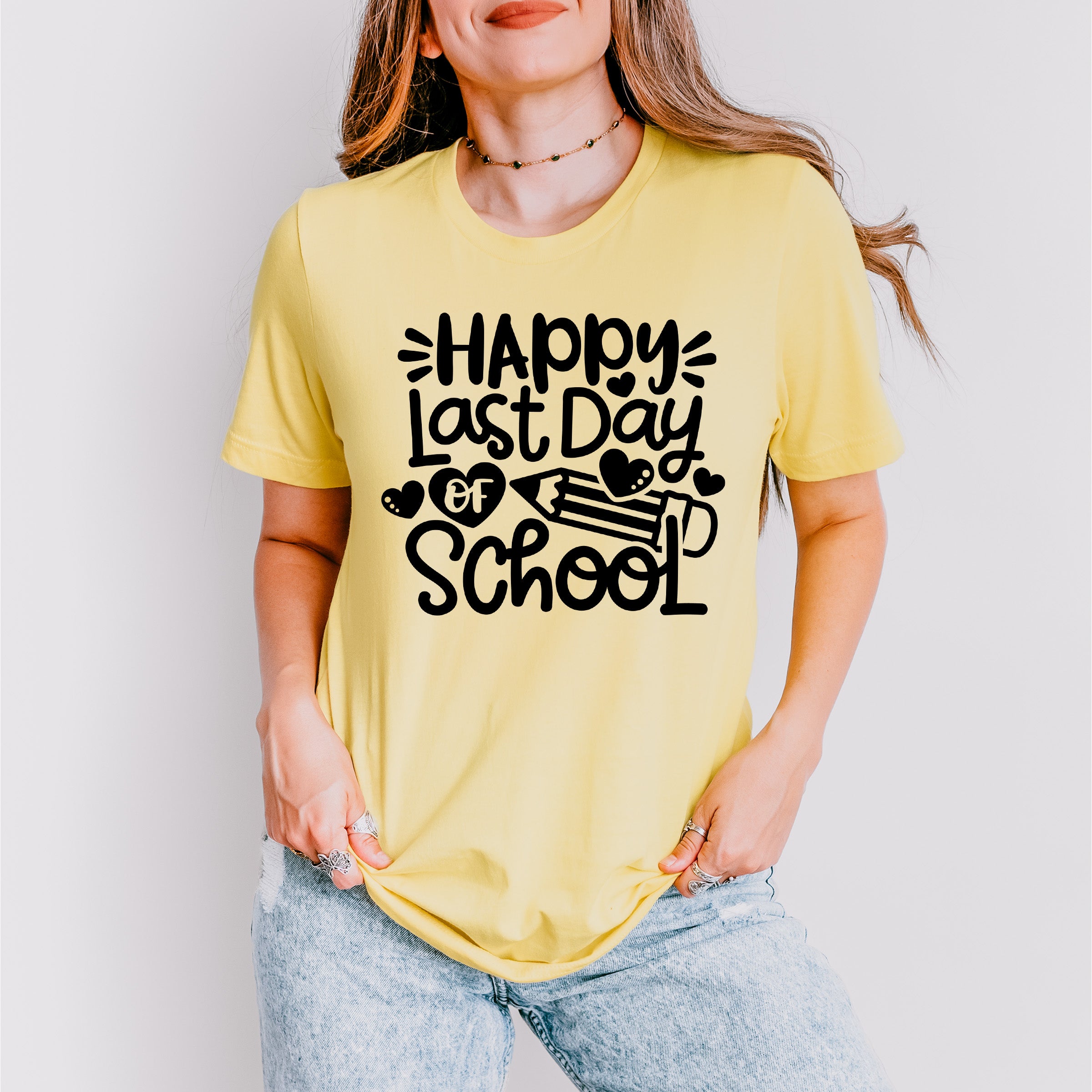 Happy Last Day Of School Theme Unisex Crewneck T-Shirt Sweatshirt Hoodie
