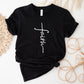 Faith Cursive Religion Theme Unisex Crewneck T-Shirt Sweatshirt Hoodie