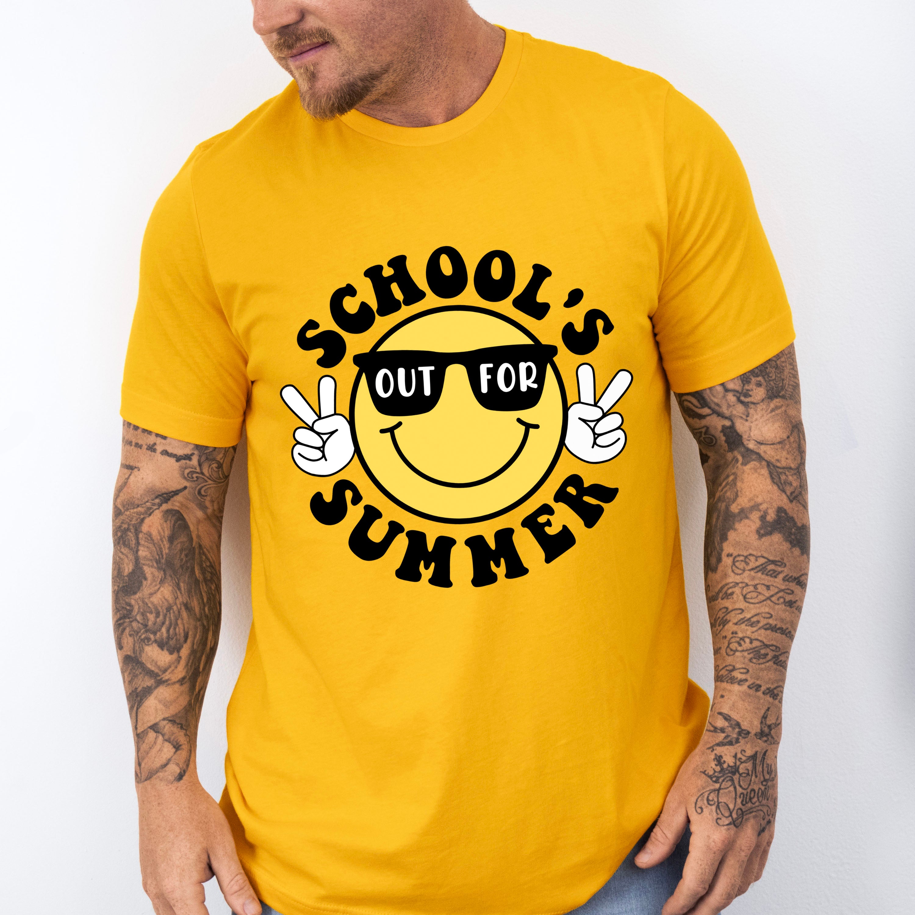 Smiley School's Out For Summer Last Day Of School Theme Unisex Crewneck T-Shirt Sweatshirt Hoodie