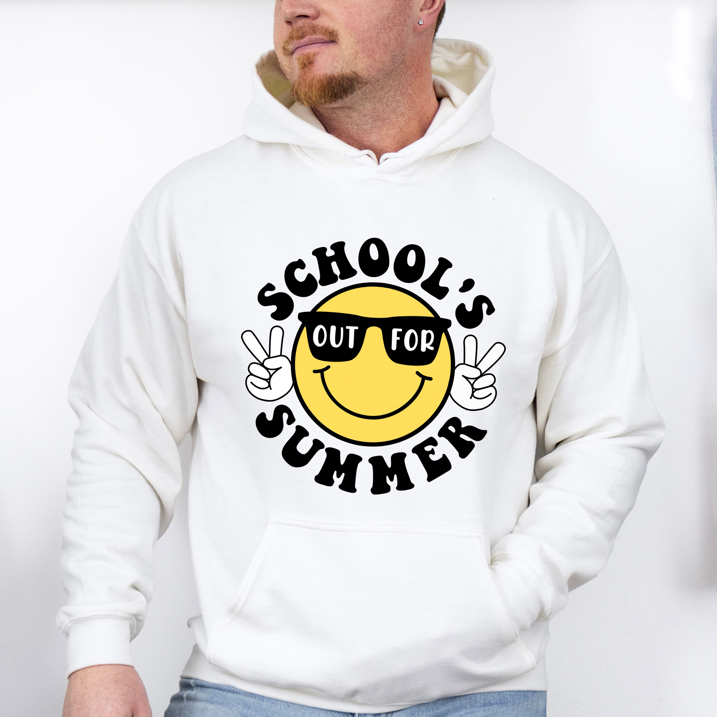 Smiley School's Out For Summer Last Day Of School Theme Unisex Crewneck T-Shirt Sweatshirt Hoodie