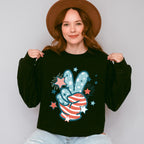 Peace Sign Sparkles 4Th Of July Unisex Crewneck T-Shirt Sweatshirt Hoodie