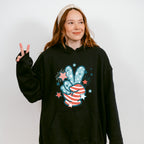 Peace Sign Sparkles 4Th Of July Unisex Crewneck T-Shirt Sweatshirt Hoodie
