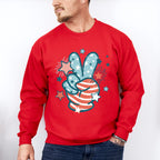 Peace Sign Sparkles 4Th Of July Unisex Crewneck T-Shirt Sweatshirt Hoodie
