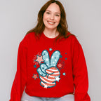 Peace Sign Sparkles 4Th Of July Unisex Crewneck T-Shirt Sweatshirt Hoodie