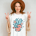 Peace Sign Sparkles 4Th Of July Unisex Crewneck T-Shirt Sweatshirt Hoodie