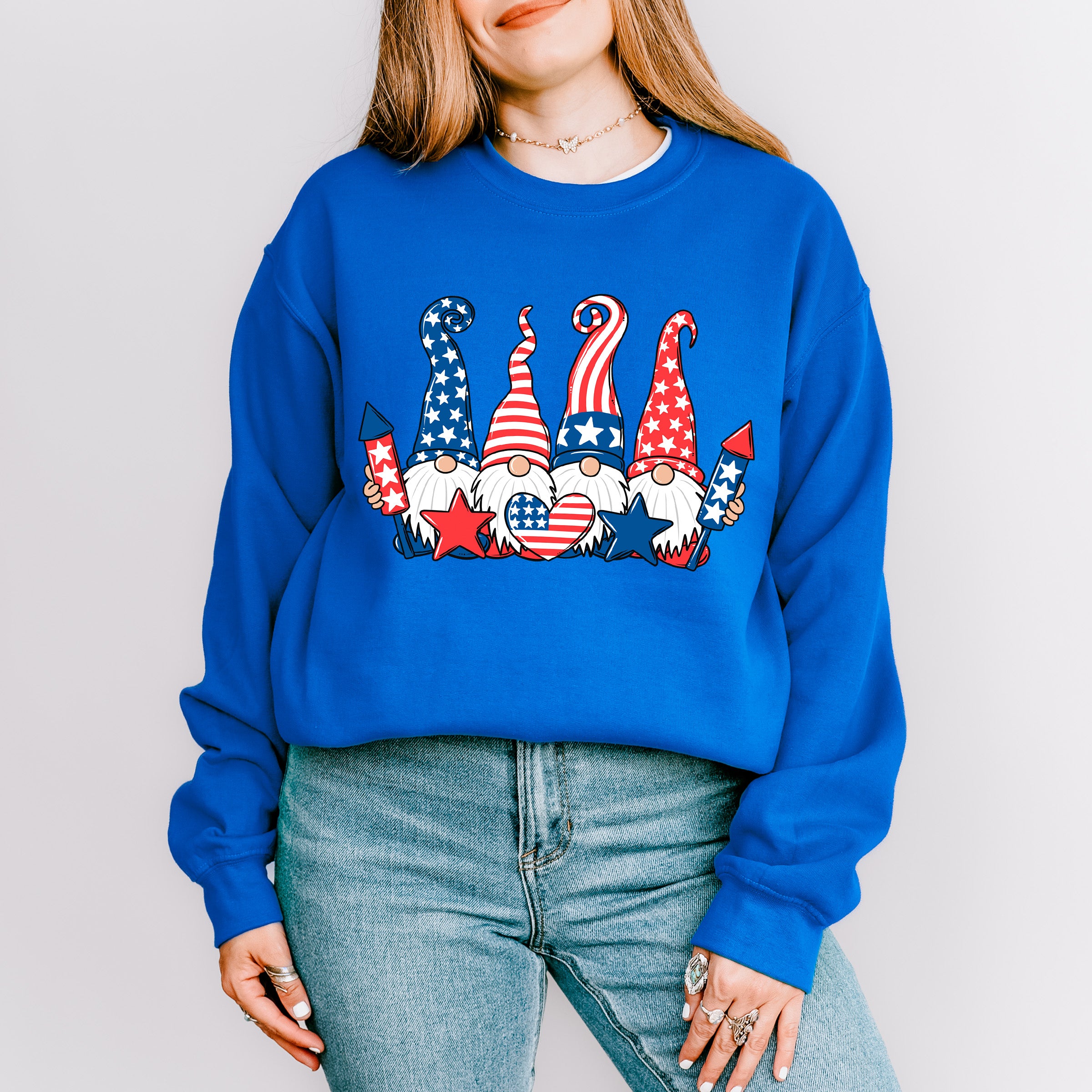 Gnomies 4Th Of July Unisex Crewneck T-Shirt Sweatshirt Hoodie