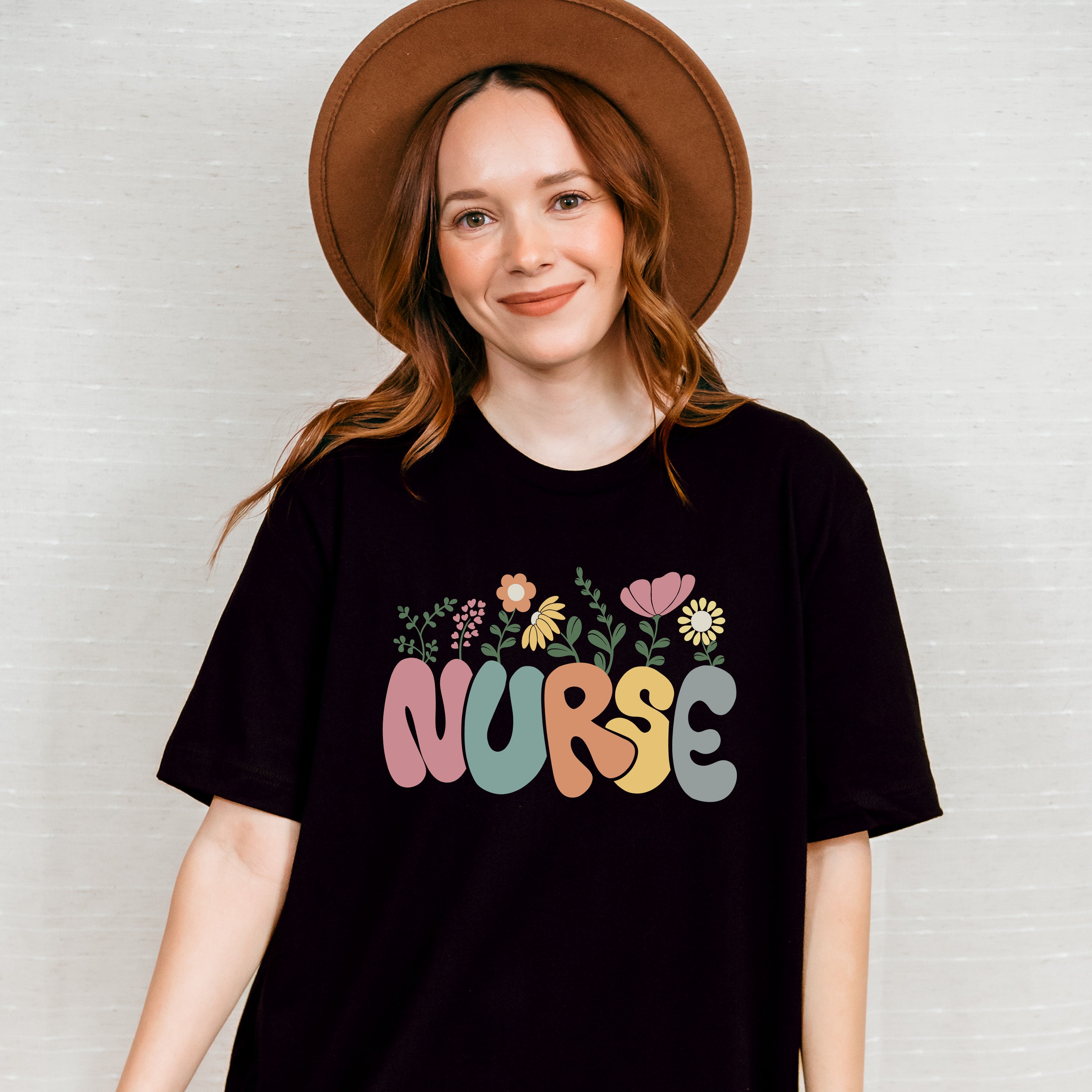 Nurse Flower Nurse Theme Unisex Crewneck T-Shirt Sweatshirt Hoodie