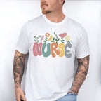 Nurse Flower Nurse Theme Unisex Crewneck T-Shirt Sweatshirt Hoodie