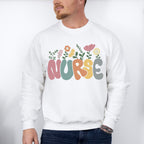 Nurse Flower Nurse Theme Unisex Crewneck T-Shirt Sweatshirt Hoodie