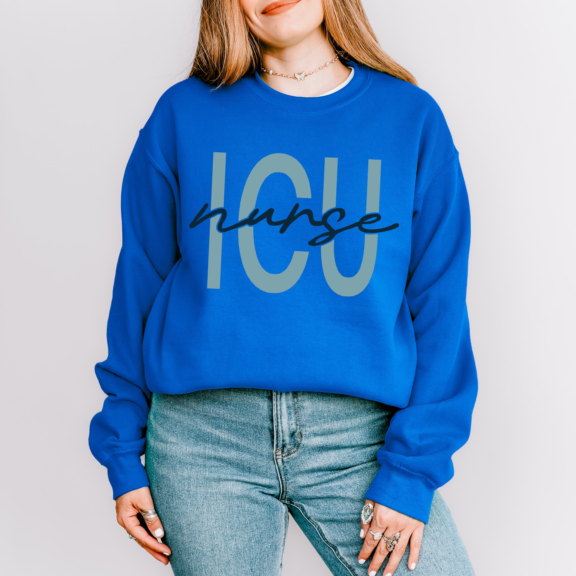 Nurse ICU Nurse Theme Unisex Crewneck T-Shirt Sweatshirt Hoodie