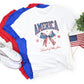 America Ribbon 4Th Of July Unisex Crewneck T-Shirt Sweatshirt Hoodie