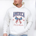 America Ribbon 4Th Of July Unisex Crewneck T-Shirt Sweatshirt Hoodie