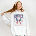America Ribbon 4Th Of July Unisex Crewneck T-Shirt Sweatshirt Hoodie