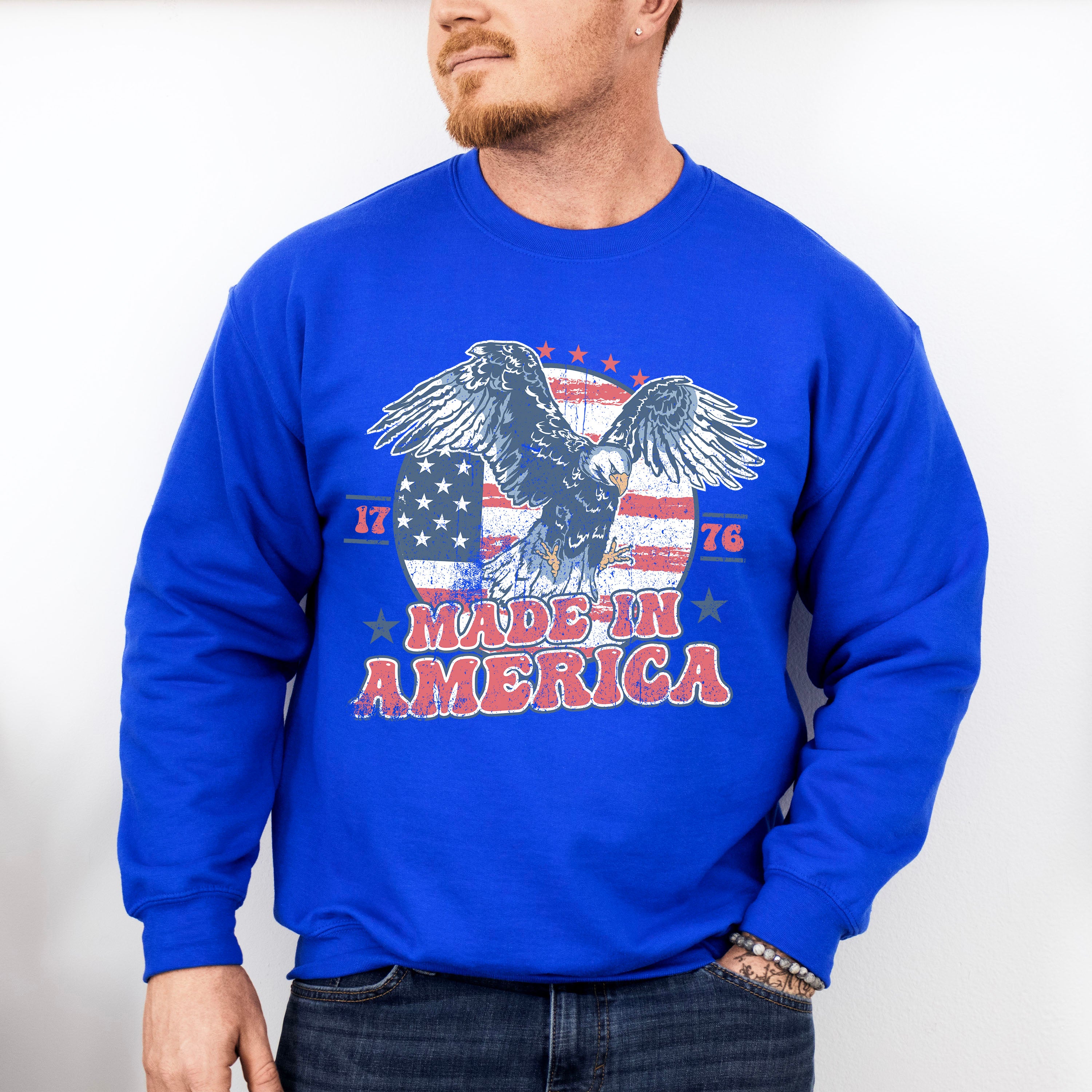 Made In America 4Th Of July Unisex Crewneck T-Shirt Sweatshirt Hoodie