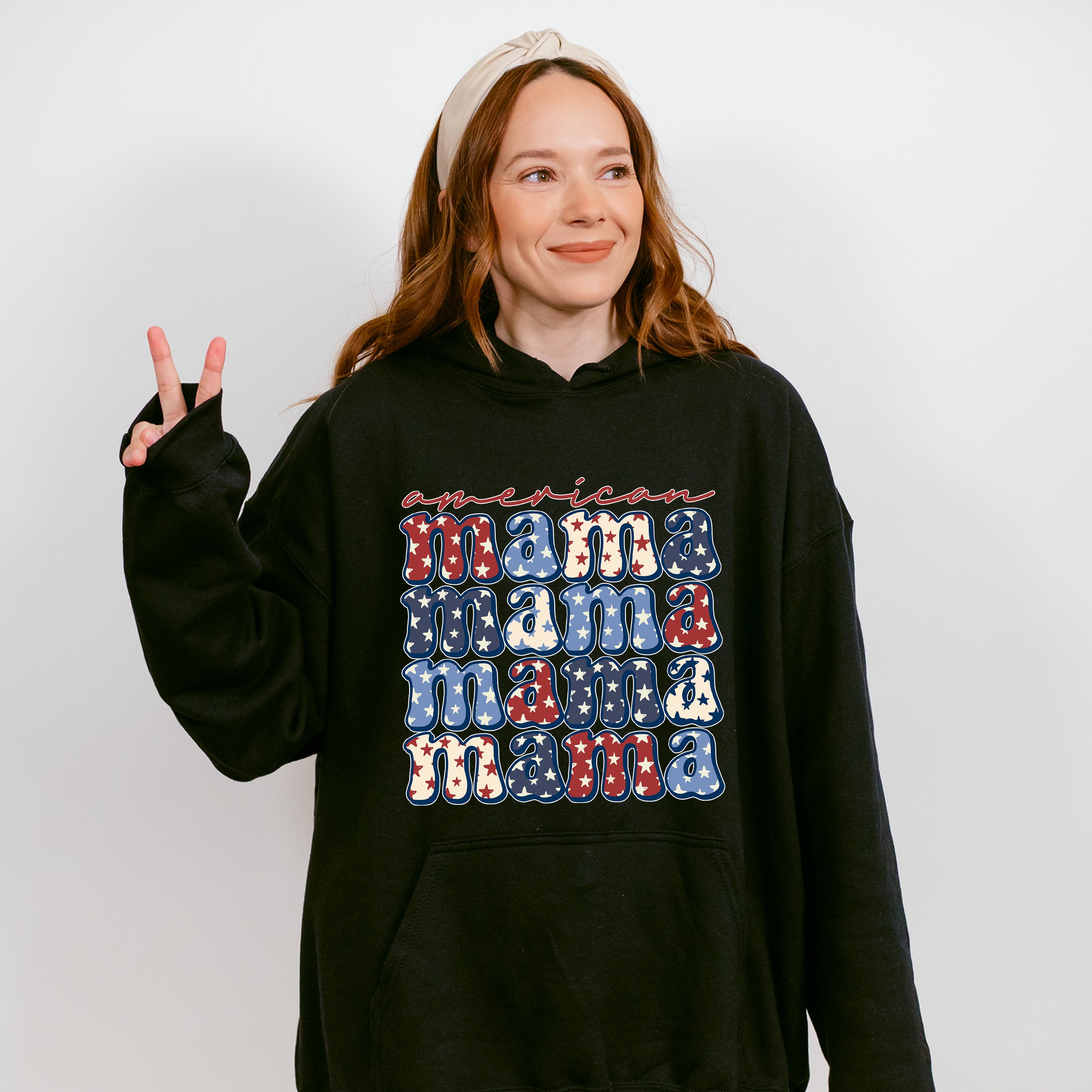 American Mama 4Th Of July Unisex Crewneck T-Shirt Sweatshirt Hoodie