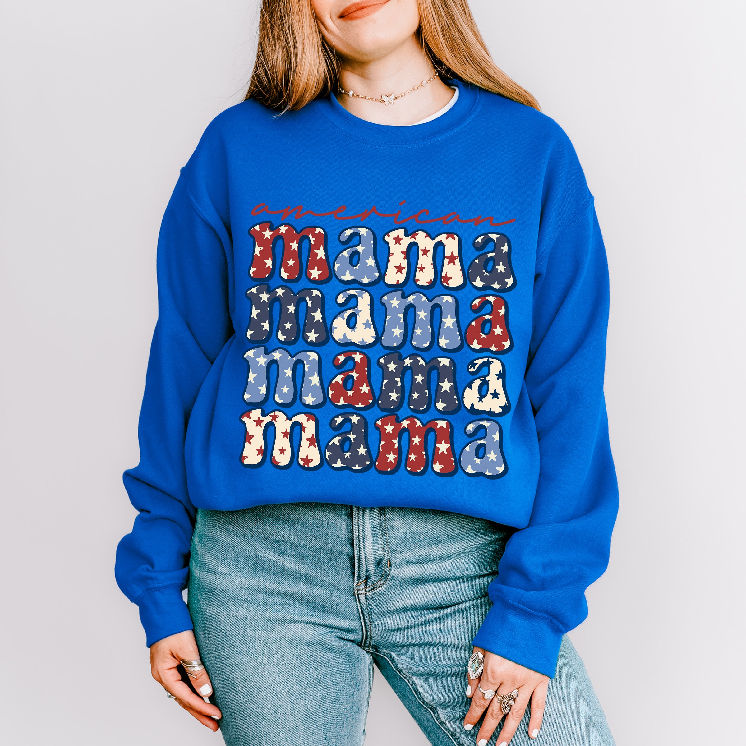 American Mama 4Th Of July Unisex Crewneck T-Shirt Sweatshirt Hoodie