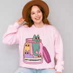 Cats In A Jar Mental Health Theme Unisex Crewneck T-Shirt Sweatshirt Hoodie