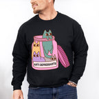 Cats In A Jar Mental Health Theme Unisex Crewneck T-Shirt Sweatshirt Hoodie