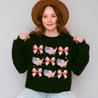 USA And Ribbons 4Th Of July Unisex Crewneck T-Shirt Sweatshirt Hoodie