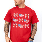 USA And Ribbons 4Th Of July Unisex Crewneck T-Shirt Sweatshirt Hoodie