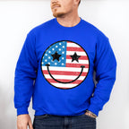 Smiley 4Th Of July Unisex Crewneck T-Shirt Sweatshirt Hoodie