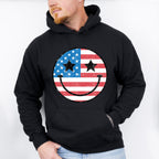 Smiley 4Th Of July Unisex Crewneck T-Shirt Sweatshirt Hoodie