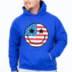 Smiley 4Th Of July Unisex Crewneck T-Shirt Sweatshirt Hoodie